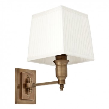 Nástenné svietidlo Lexington Single ant brass incl white sh