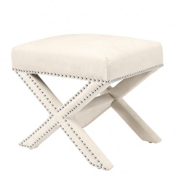 Taburetka Perugia ecru velvet
