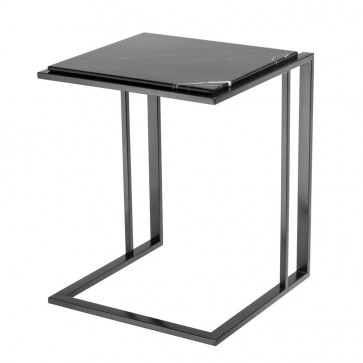 Bočný stolík Cocktail bronze finish black marble