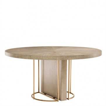 Jedálenský stôl Remington ø 152 cm washed oak veneer