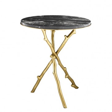 Bočný stolík WestKomodaer gold finish marble top