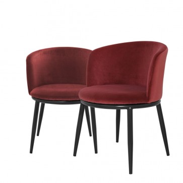Jedálenská stolička Filmore cameron wine red set of 2
