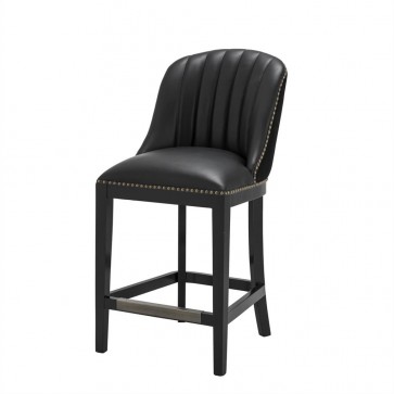 Barová stolička Balmore black velvet black PU