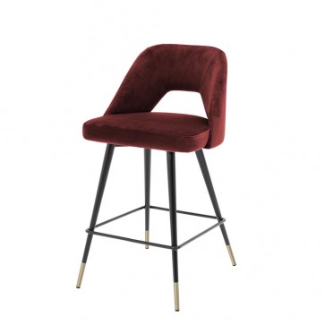 Barová stolička Avorio roche bordeaux red velvet