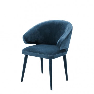Jedálenská stolička Cardinale roche teal blue velvet