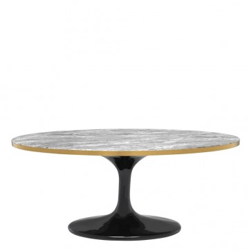 Kávový stolík Parme Oval grey faux marble