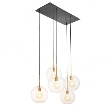 Luster Tango 5 light antique brass finish