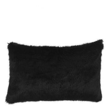 Vankúš Alaska faux fur black 40 x 60 cm