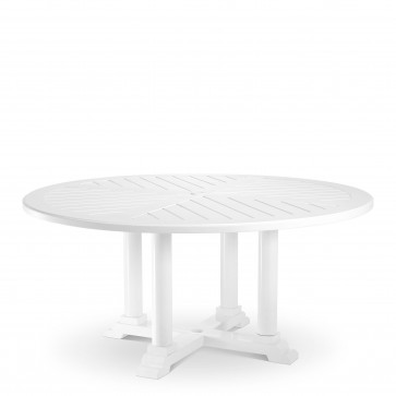 Jedálenský stôl Bell Rive biely, priemer 160 cm