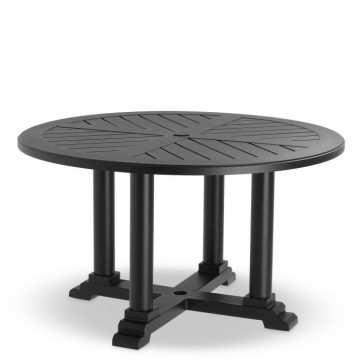 Jedálenský stôl Bell Rive čierny, priemer 130 cm
