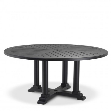 Jedálenský stôl Bell Rive čierny, priemer 160 cm
