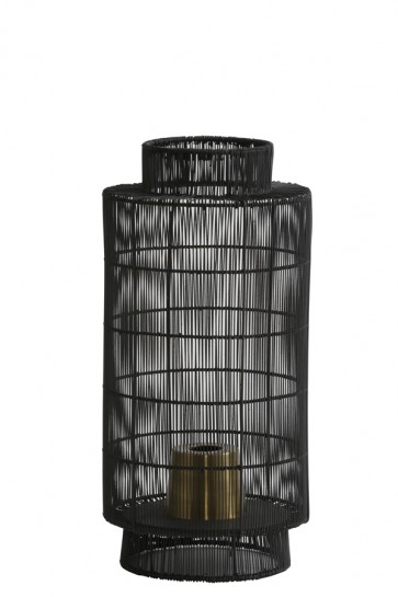 Stolné svietidlo Lucerna Ø24x52cm GRUARO wire black-bronze