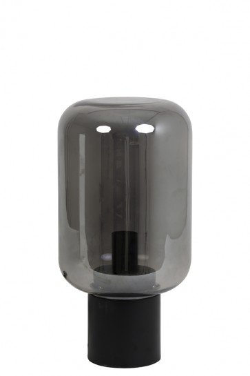 Stolné svietidlo Ø22x52 cm ARTURAN glass smoke grey+matt black