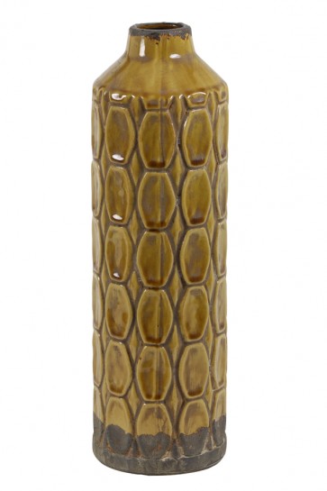 Váza dekoračná Ø13,5x43,5 cm BALURAN ocher brown