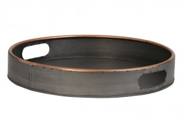 Podnos Ø45x7,5 cm FLORO tin copper