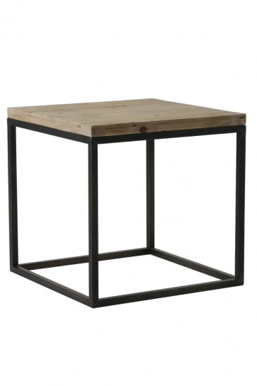 Bočný stolík 40x40x40 cm YARULA black+wood