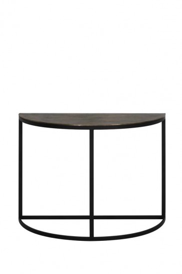 Konzolový stolík 100x42x76 cm PETO raw antique bronze-black
