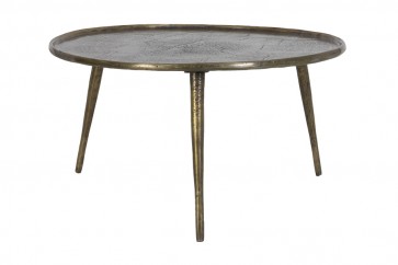 Bočný stolík Ø70x40 cm KACH bronze antique
