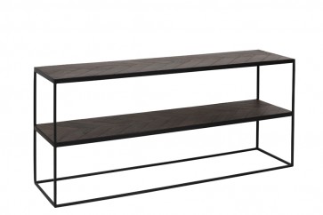 Konzolový stolík 150x40x70 cm CHISA wood brown-black