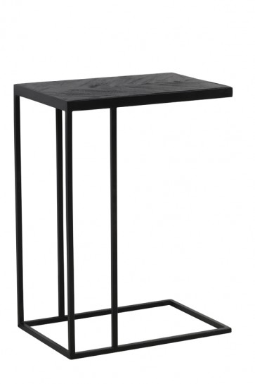 Bočný stolík 45x30x62 cm CHISA wood black-black