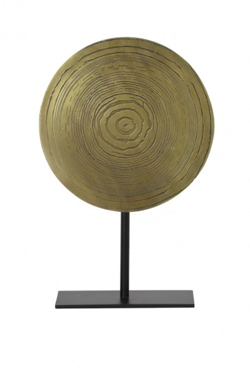 Ornament na podstavci Ø25x38 cm SASIM ant bronze spiral-matt blac
