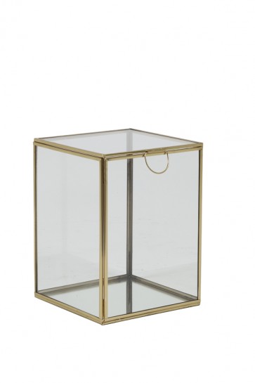 Box deko 16x16x21 cm MIRINA gold-Zrkadlo