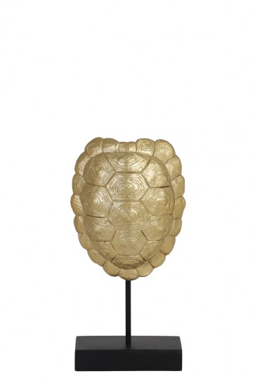 Ornament na podstavci 13x6,5x26,5 cm TURTLE gold-black