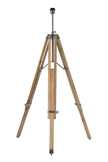Floorlamp tripod 66-150 cm adj. MATISSE natural wood