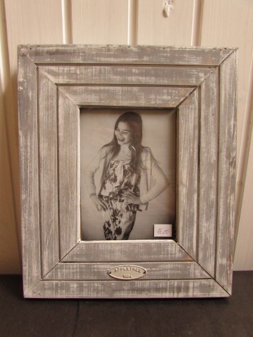 Fotorámik drevený vintage šedá patina, 32x27 cm