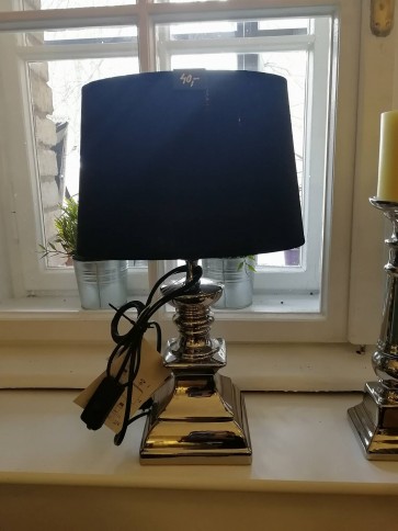 Lampa stolná strieborná glamour, 38x20x20 cm