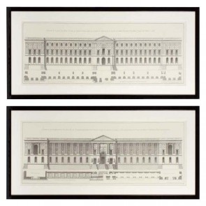 Obraz EC186 La façade du Louvre set of 2