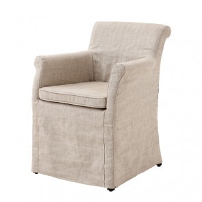 Jedálenská stolička Tampa off-white linen (slipcover) - U