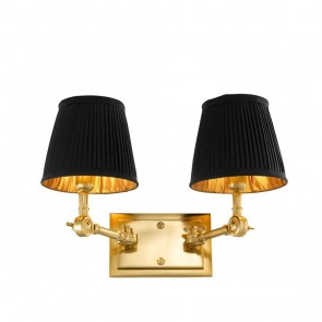 Nástenné svietidlo Wentworth Double gold finish incl black