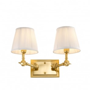 Nástenné svietidlo Wentworth Double gold finish incl white