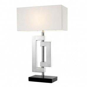Stolné svietidlo Leroux nickel finish incl shade