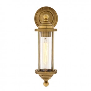 Nástenné svietidlo Clayton vintage brass