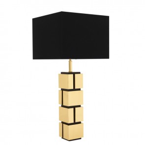 Stolné svietidlo Reynaud polished brass incl shade