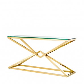 Konzolový stolík Connor 150 x 40 x H.74 cm gold fin