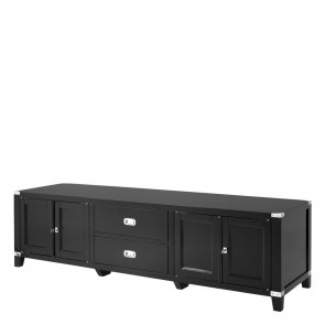 TV Skrinka Military waxed black finish