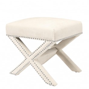 Taburetka Perugia ecru velvet