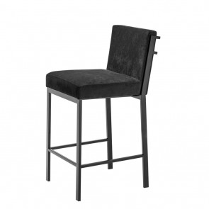 Barová stolička Scott bronze finish black velvet
