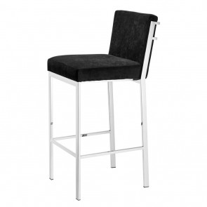 Barová stolička Scott black velvet