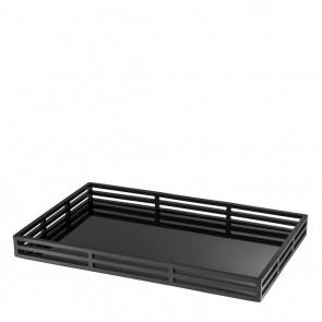 Podnos Giacomo black finish rectangular