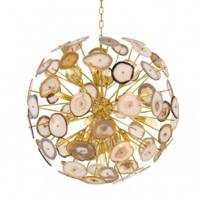 Luster Branquinho L gold finish agate pcs