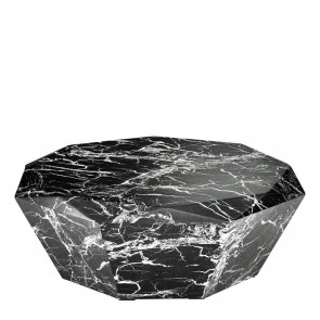 Kávový stolík Diamond black faux marble