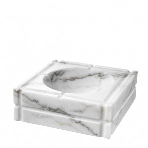 Popolník Nestor honed white marble