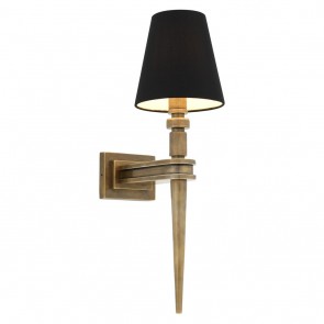 Nástenné svietidlo Waterloo Single vintage brass finish inc