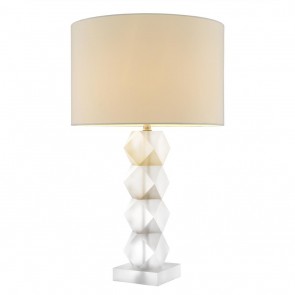 Stolné svietidlo Whealon frosted crystal incl Tienidlo