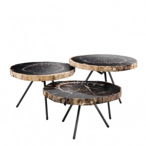 Kávový stolík De Soto dark range set of 3