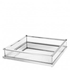 Podnos Cora square nickel finish